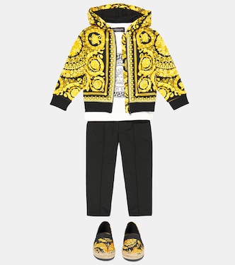 Felpa in cotone con cappuccio Barocco | Versace Kids