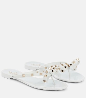 Rockstud PVC thong sandals | Valentino Garavani