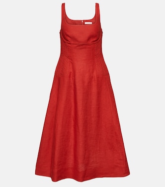 Midikleid aus Leinen | Chloé