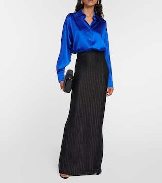 Mid-rise cotton-blend maxi skirt | Tom Ford