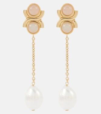 Embellished faux pearl drop earrings | Chloé