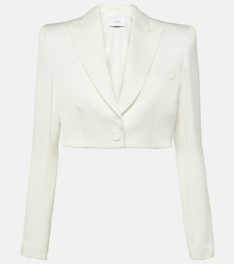 Cropped satin blazer | Alex Perry