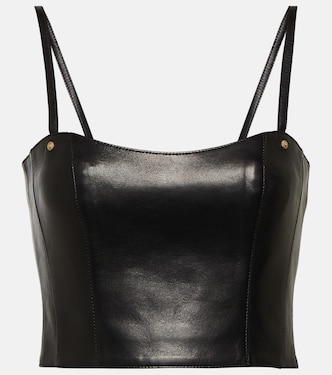 Crop top de piel | Balmain