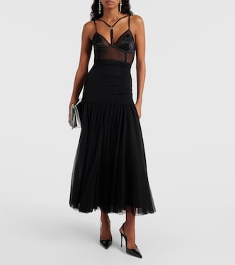 Abito midi con mesh | Dolce&Gabbana