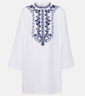 Bestickter Kaftan Sophia aus Leinen | Loro Piana