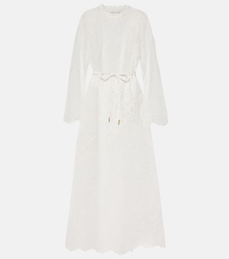 Robe longue Ottie brodée en coton | Zimmermann
