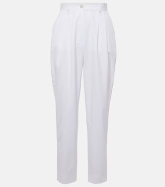 Pantaloni regular in cotone a vita alta | Dolce&Gabbana