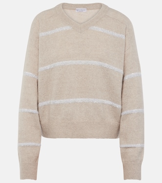 Pull en alpaga et coton mélangés | Brunello Cucinelli