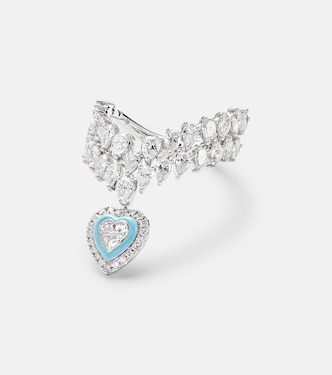 Anello Heart Of The Ocean in oro bianco 18kt con diamanti | Kamyen