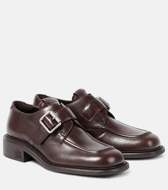 Polished leather brogues | Miu Miu