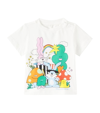 T-shirt in jersey di cotone con stampa | Stella McCartney Kids