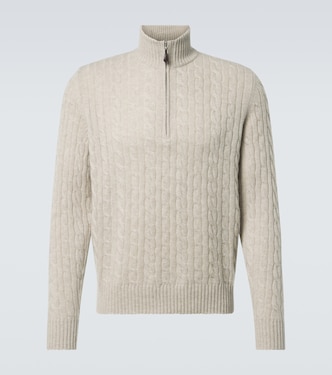 Thames cashmere half-zip sweater | Arch4