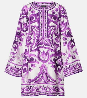 Majolica silk twill minidress | Dolce&Gabbana