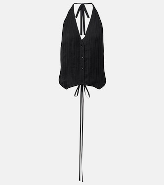 Suez pleated halterneck vest | Joseph