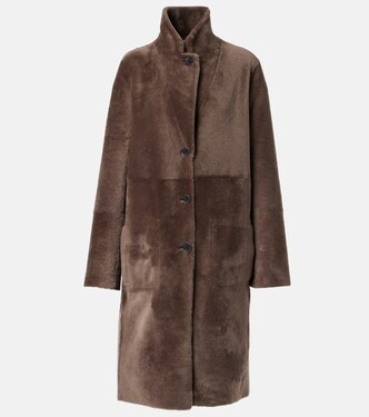 Reversible shearling and leather coat | Joseph