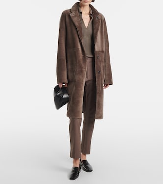 Wendbarer Mantel aus Shearling und Leder | Joseph