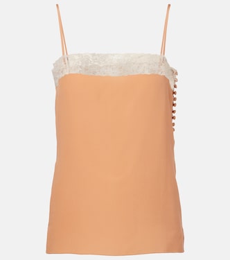 Lace-trimmed silk camisole | Chloé