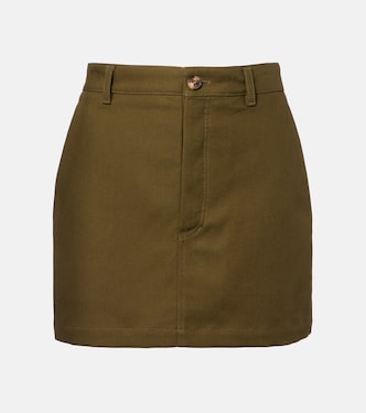 High-rise cotton miniskirt | Wardrobe.NYC