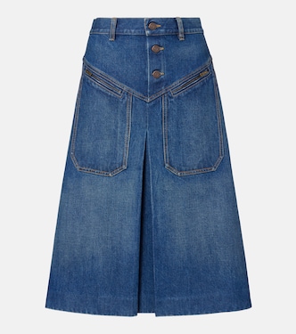 Midirock aus Denim | Chloé