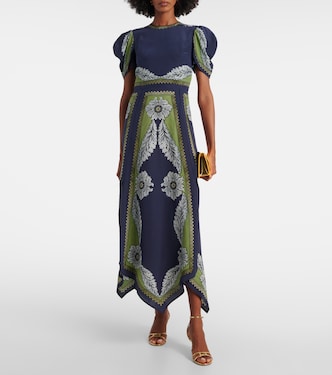 Cherie printed silk maxi dress | La DoubleJ