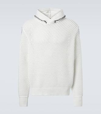 Kirk striped crochet cotton-blend hoodie | Orlebar Brown