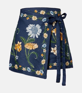 Floral linen beach cover-up | Agua by Agua Bendita