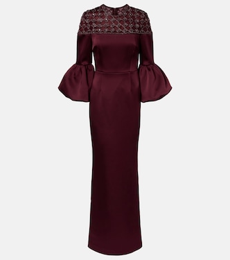 Verzierte Robe Alora aus Satin | Rebecca Vallance