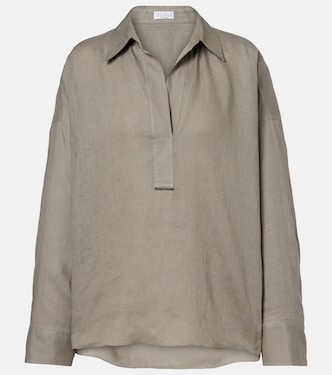 Top Monili aus Leinen | Brunello Cucinelli