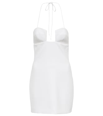 Halterneck crêpe minidress | Mônot