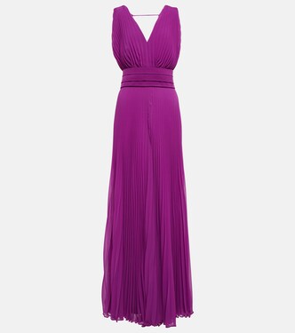 【関税込み】max mara 'Selce' long dress Selce satin slip maxi dress in blue - Max Mara | Mytheresa