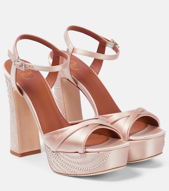 Keaton embellished satin sandals | Malone Souliers