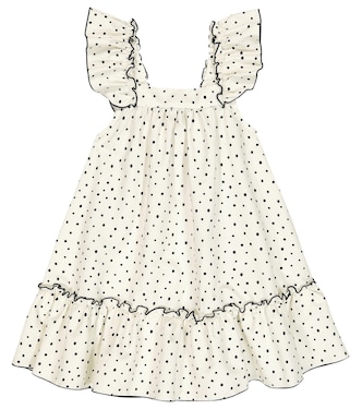 Formentera polka-dot ruffle-trimmed dress | Suncracy