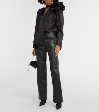 Pantalon à taille haute en cuir | Magda Butrym