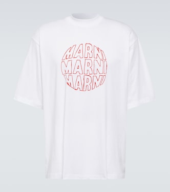 T-shirt in jersey di cotone con stampa | Marni