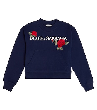 Sudadera en jersey de algodón con logo | Dolce&Gabbana Kids