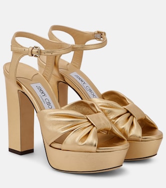 Heloise 120 leather platform sandals | Jimmy Choo