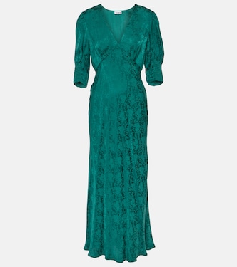 Vestido midi Zadie de crepé en jacquard | Rixo