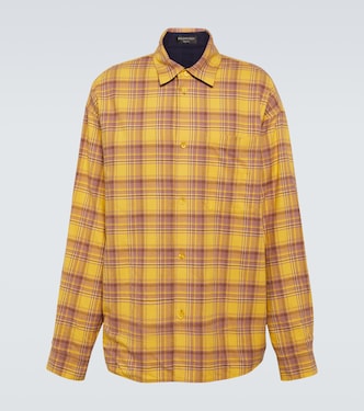Camicia reversibile in cotone a quadri | Balenciaga