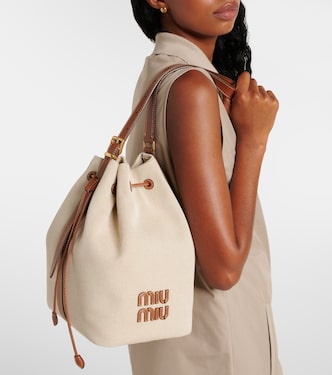 Bucket-Bag mit Leder | Miu Miu
