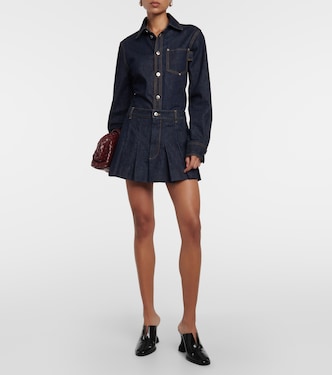 Minigonna di jeans a pieghe | Bottega Veneta