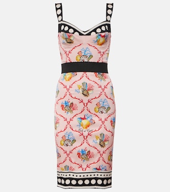 Abito Capri in misto seta con stampa | Dolce&Gabbana