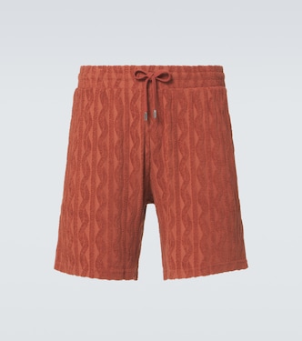 Augusto cotton terry jacquard shorts | Frescobol Carioca