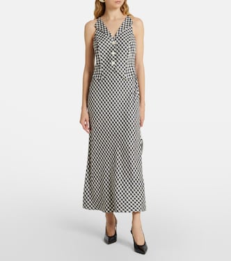Vestido largo Kimmy a cuadros | Rixo