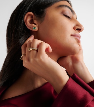 Orecchini in oro 18kt con smeraldo | Octavia Elizabeth