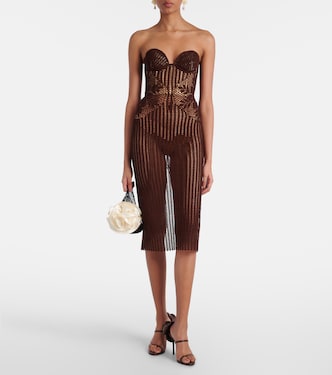 Robe bustier en crochet de coton | Magda Butrym
