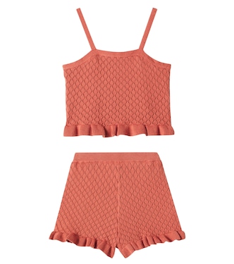 Cotton crochet top and shorts set | Rylee + Cru