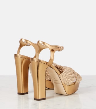 Sandali Heloise 120 con pelle metallizzata | Jimmy Choo
