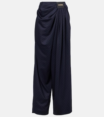 Weite Hose aus Woll-Twill | Loewe