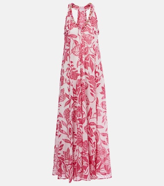 Bedrucktes Midikleid Nava aus Baumwolle | Poupette St Barth