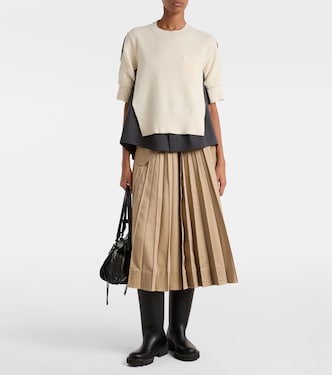 Jersey de lana a rayas a capas | Sacai
